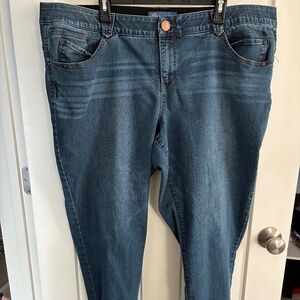 Democracy Ab Technology Skinny Ankle Jeans Dark Wash Size 22W